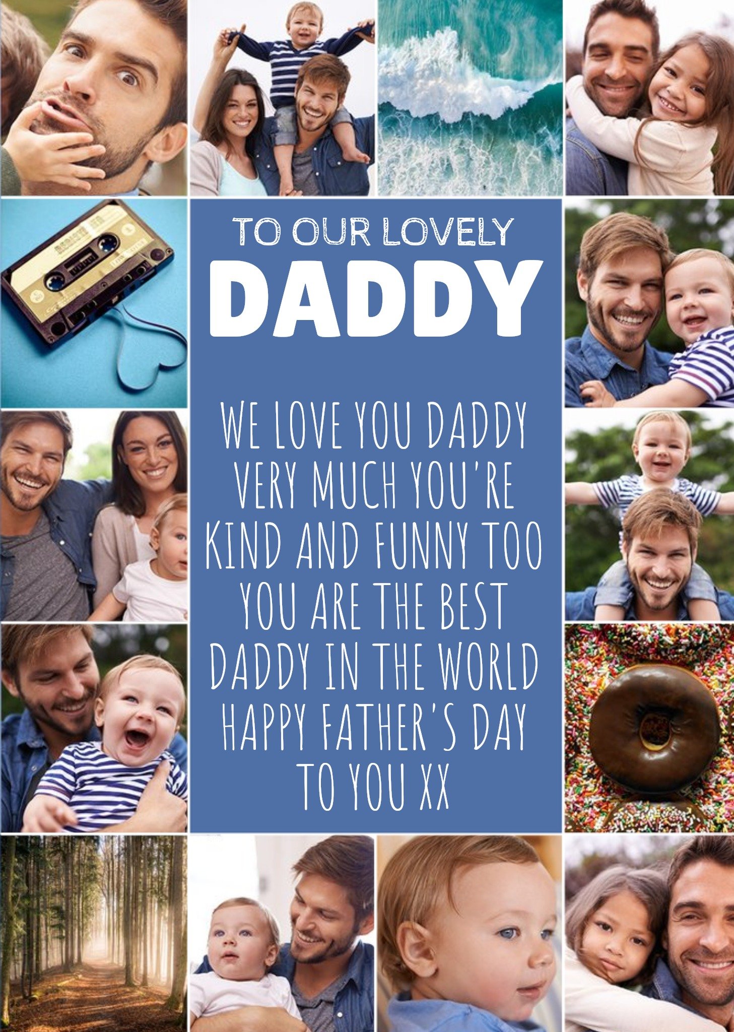Moonpig To Our Lovely Multi Photo Upload Father's Day Card