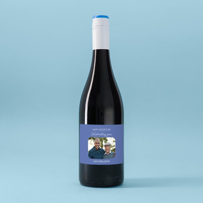 Personalised Happy Father's Day Celebrating You Red Wine 75cl