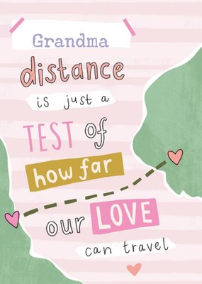 Grandma Distance Is Just A Test Of How Far Our Love Can Travel Postcard