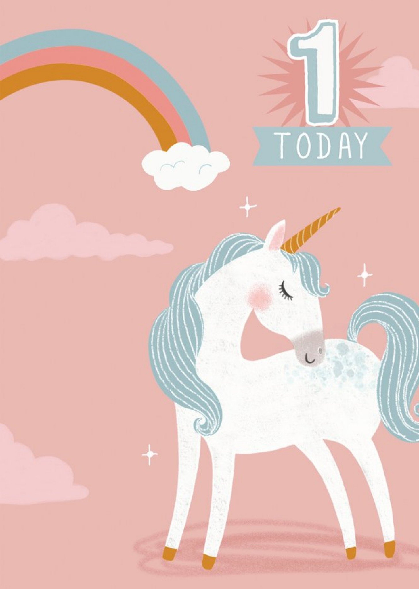 Moonpig Unicorn 1st Birthday Card