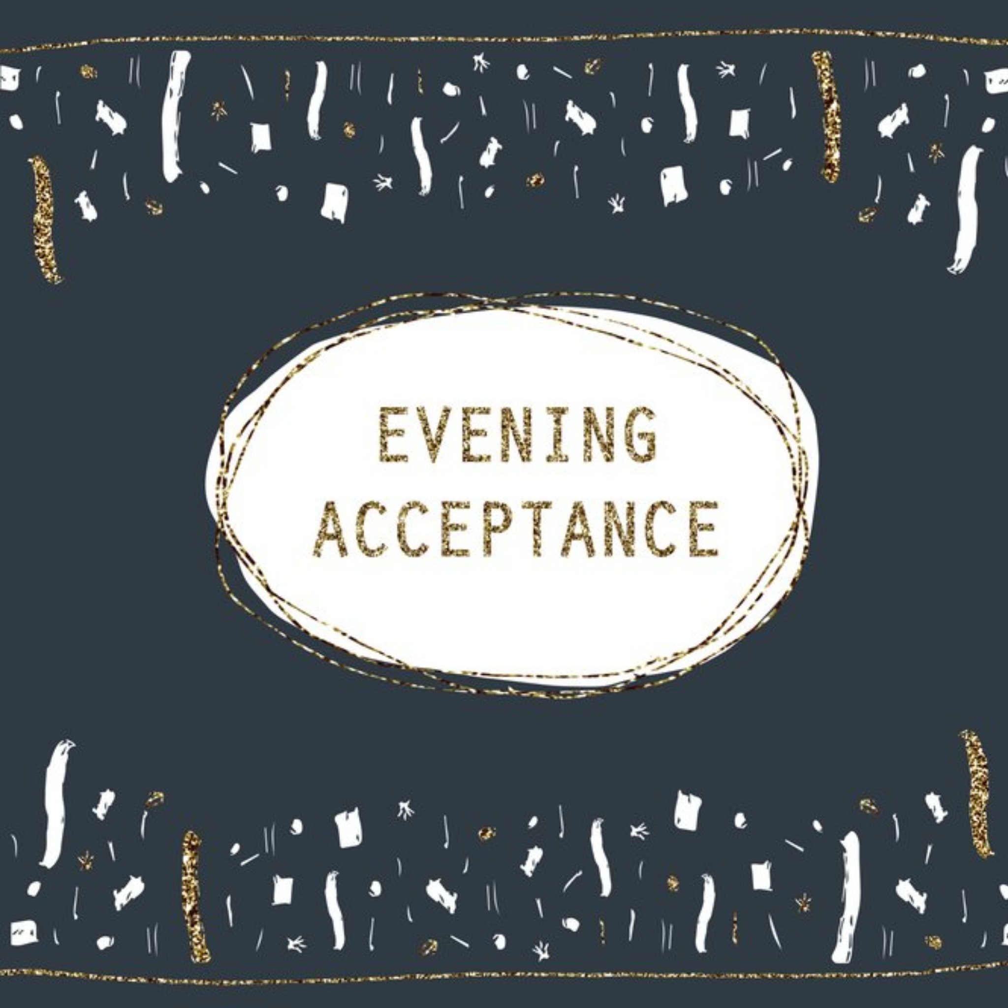Moonpig Metallic Confetti Evening Acceptance Party Card