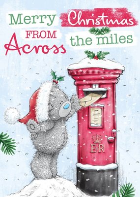 Me To You Tatty Teddy Across The Miles Personalised Christmas Postcard
