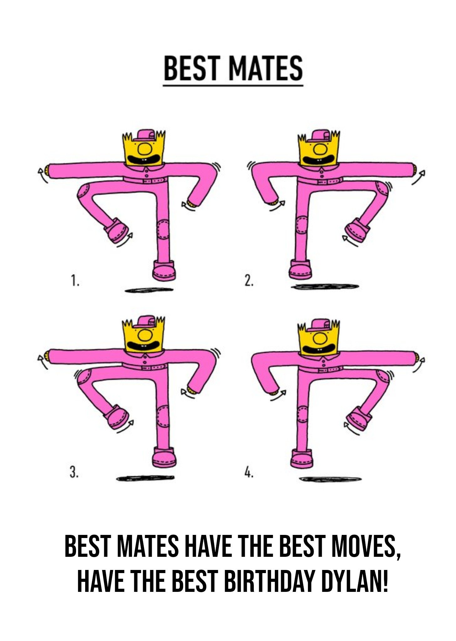 Moonpig Video Game Dance Moves Best Mates Birthday Card