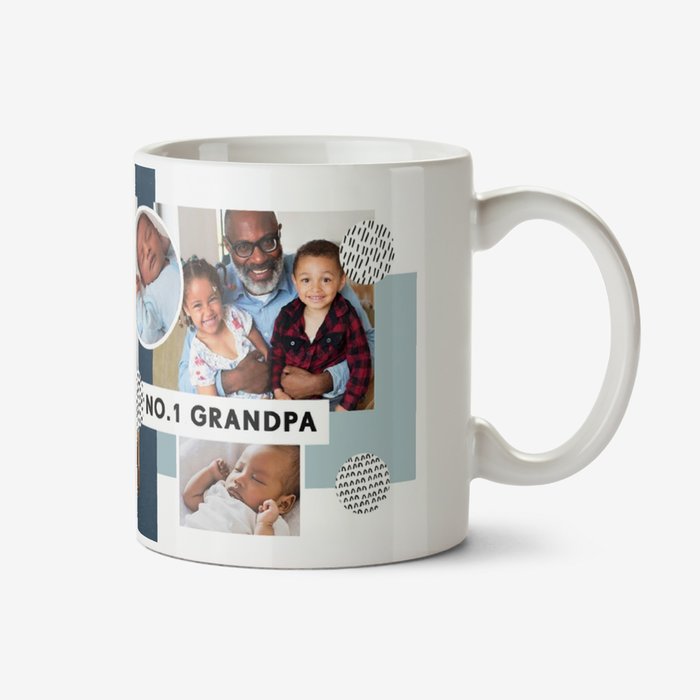 Five Photo Upload Bright Graphic No.1 Grandpa Mug