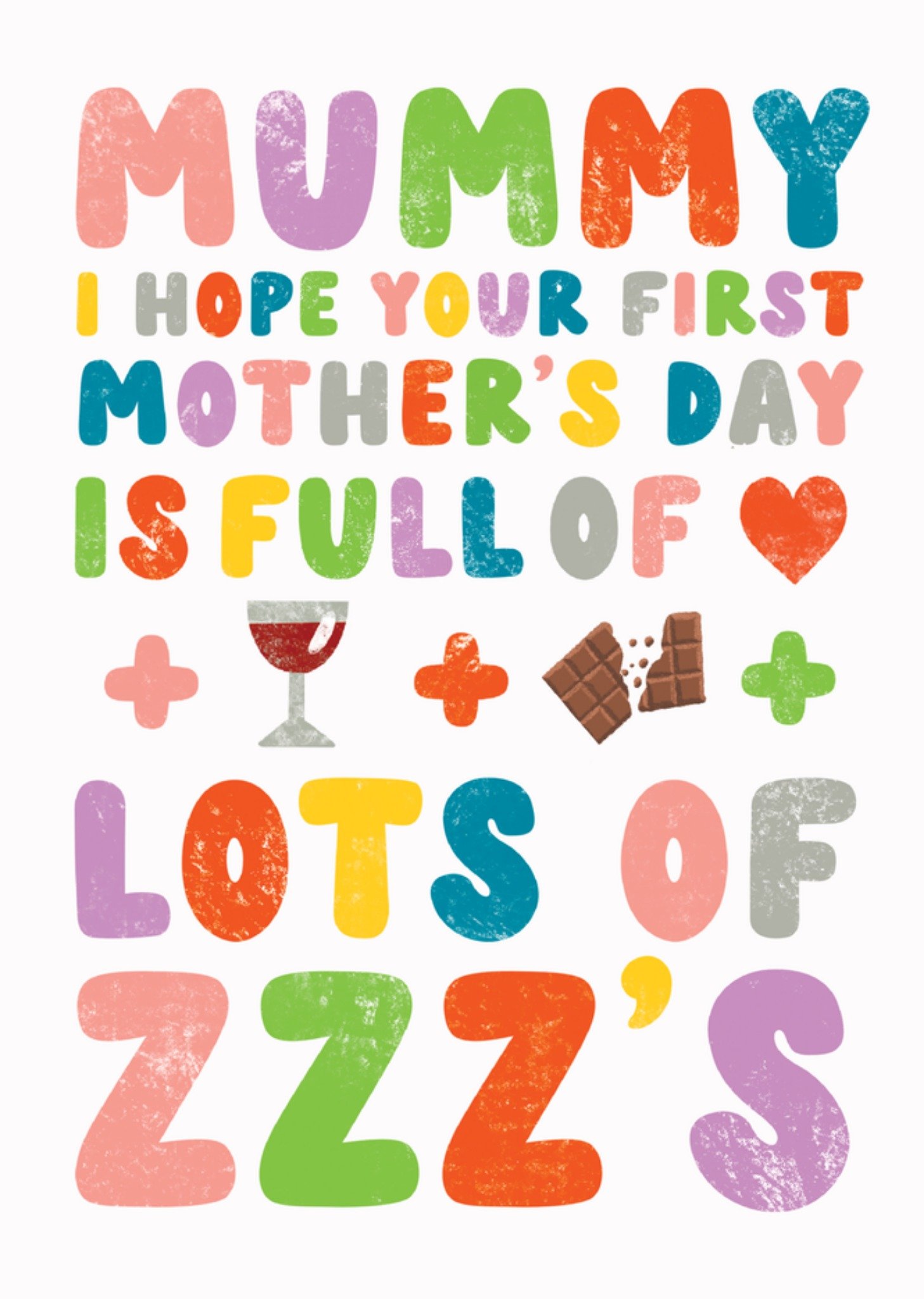 Moonpig Funny Typographic Mummy First Mother's Day Card