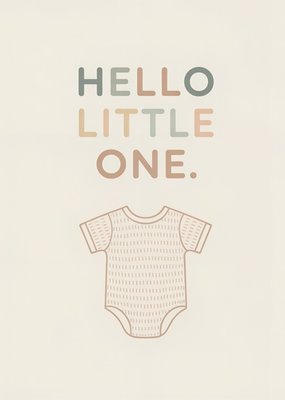 Hello Little One New Baby Card
