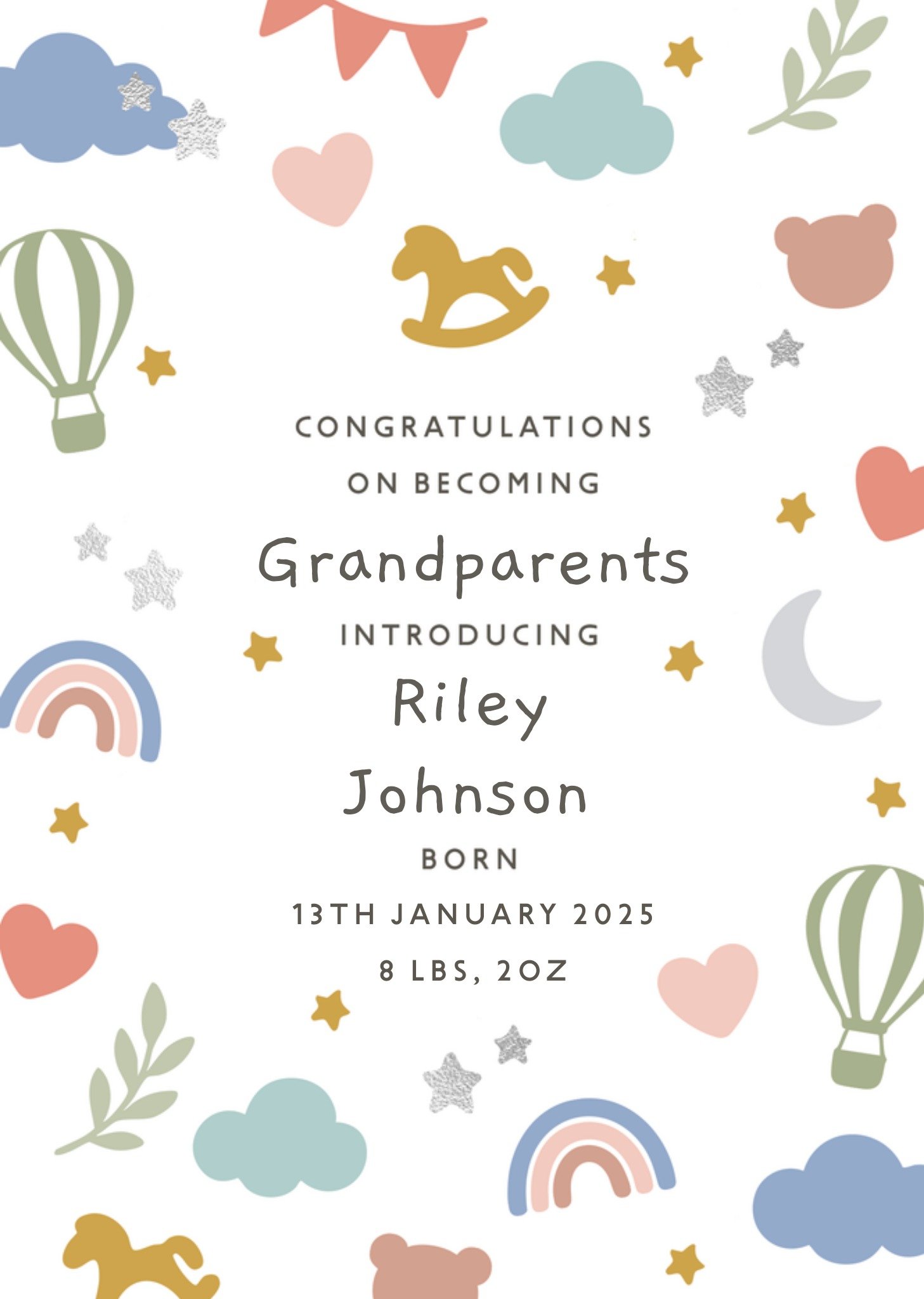 Moonpig Congratulations On Becoming Grandparents New Baby Card