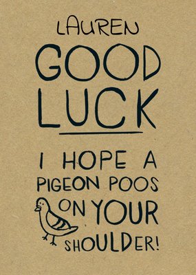 GUK Funny Good Luck Card