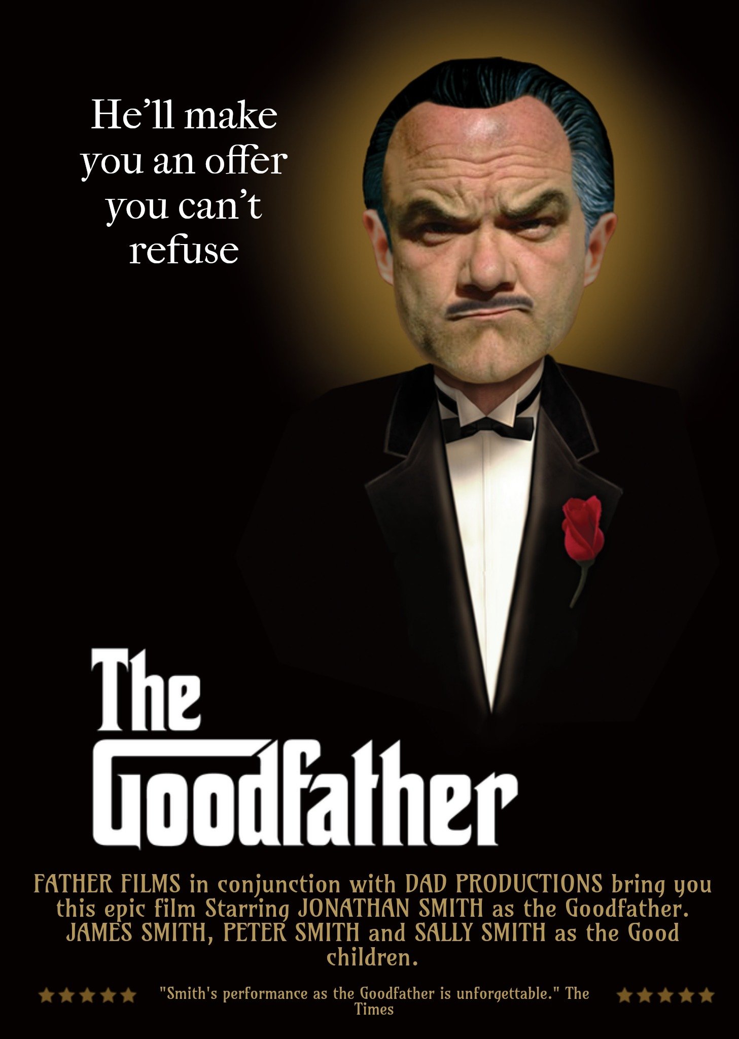 Moonpig The Godfather Personalised Photo Upload Happy Birthday Card