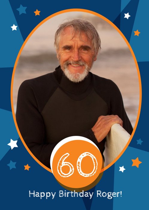 Stars 60Th Birthday Photo Card