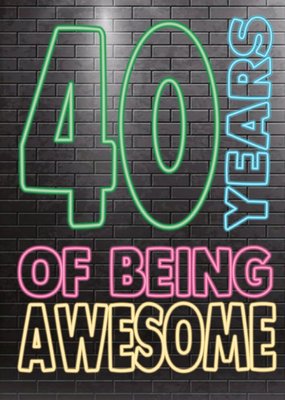 Cheeky Chops 40 Years Of Being Awesome Card