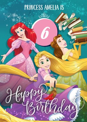 Disney Princess 6Th Birthday Card