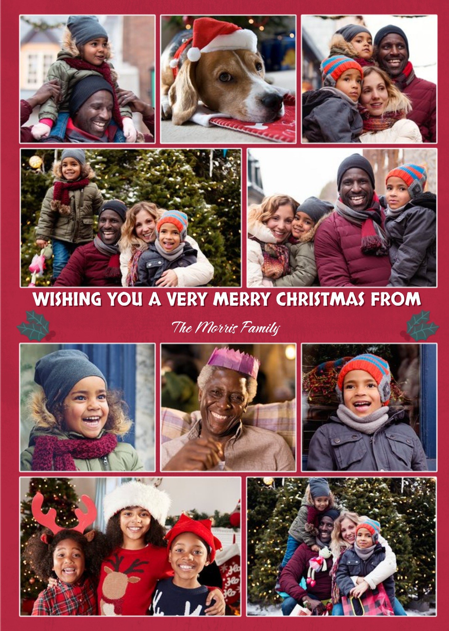 Moonpig Multi Photo Upload Christmas Card