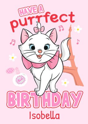 Disney The Aristocats Marie Have A Purrfect Birthday Illustrated Card