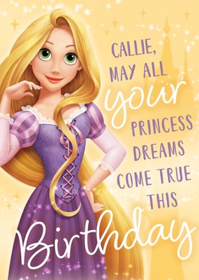 Disney Princess May All Your Princess Dreams Come True Rapunzel Illustrated Card