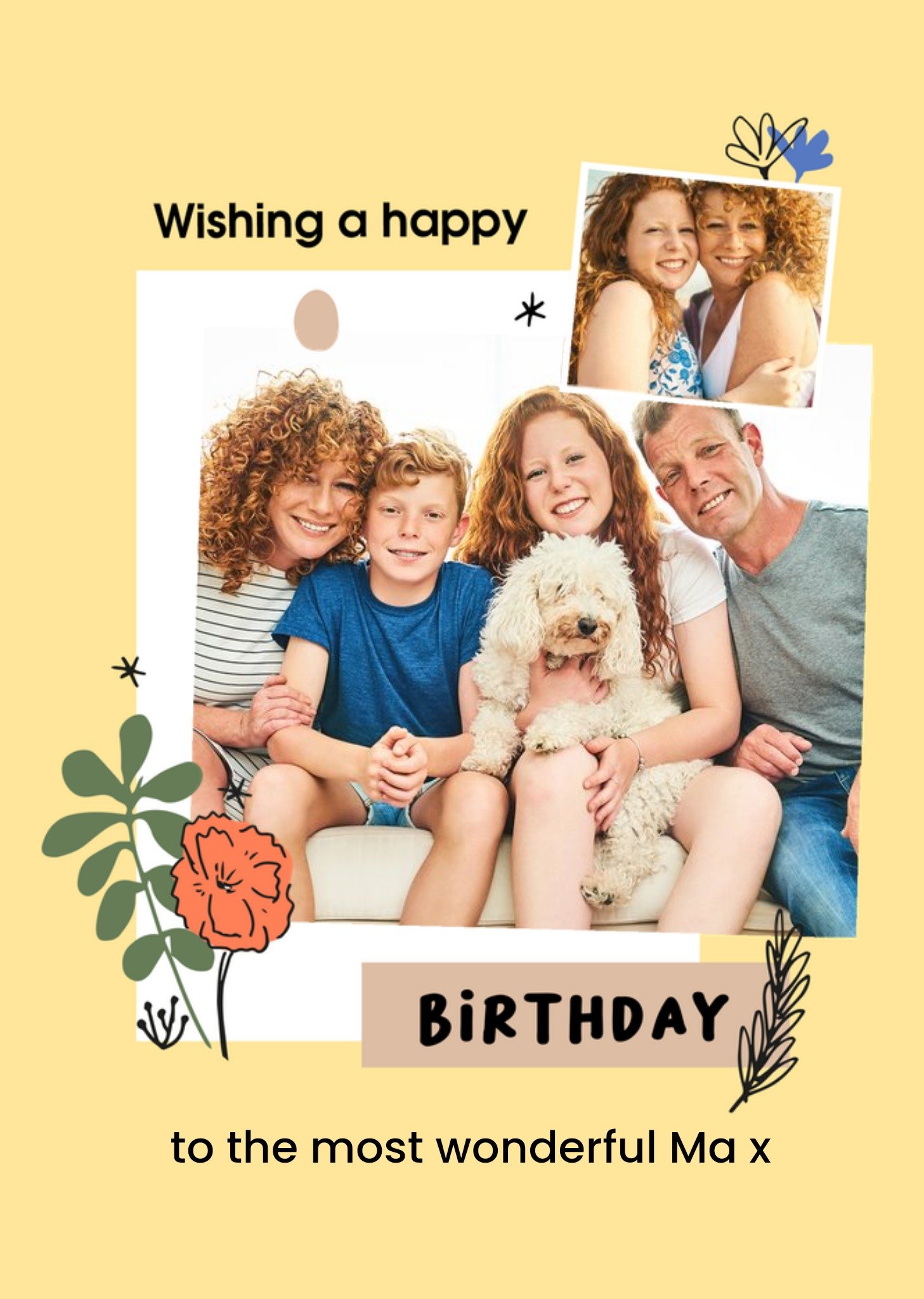 Moonpig Cute Wishing You A Happy Birthday Photo Upload Card
