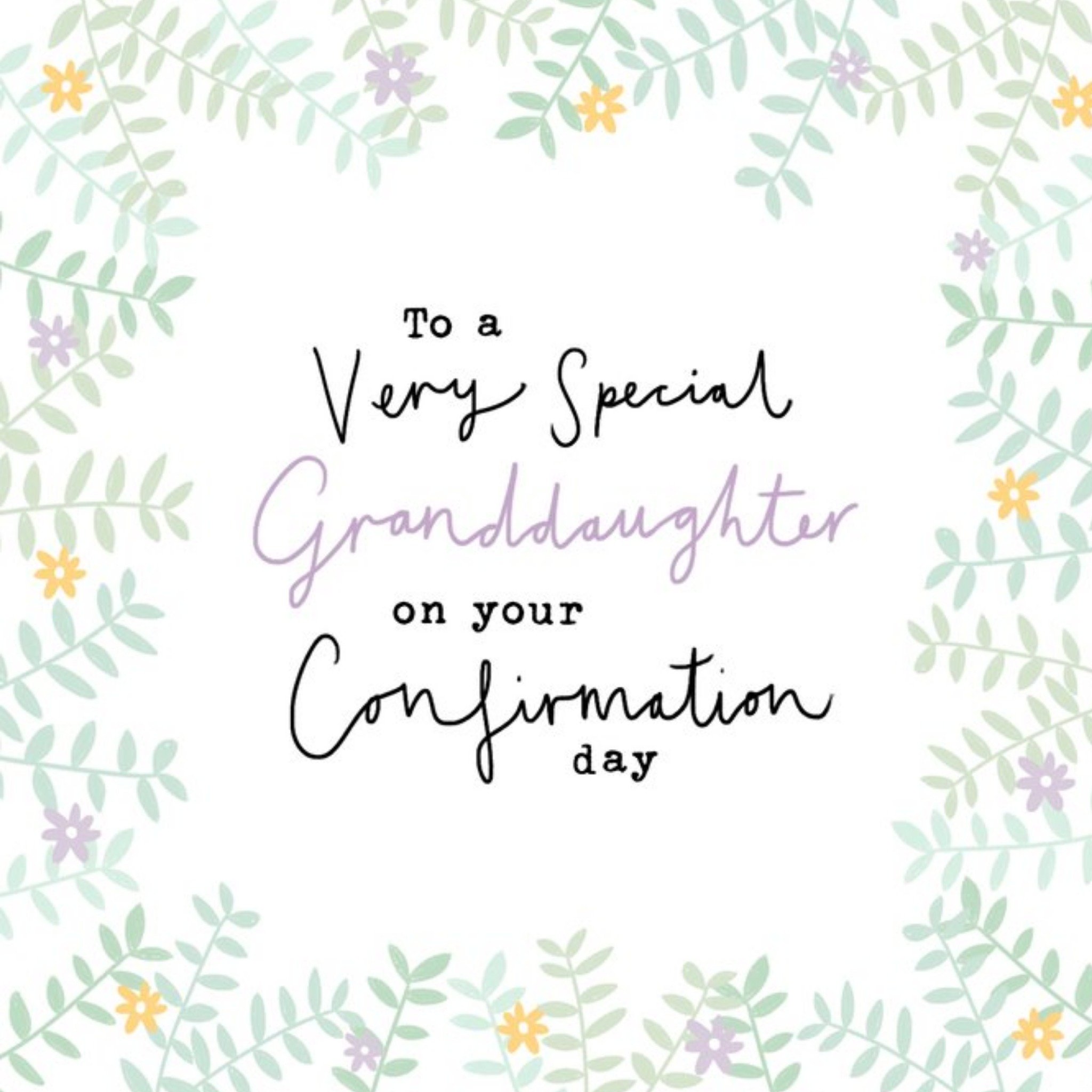 Moonpig Cute Flower Illustration On Your Confirmation Day Card