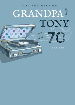 Ling Design Illustrated Typographic Milestone Birthdays 70th Card 