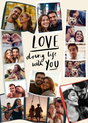 Love Doing Life With You Collage Photo Upload Anniversary Card