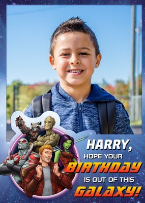 Guardians Evergreen Photo Upload Birthday Card