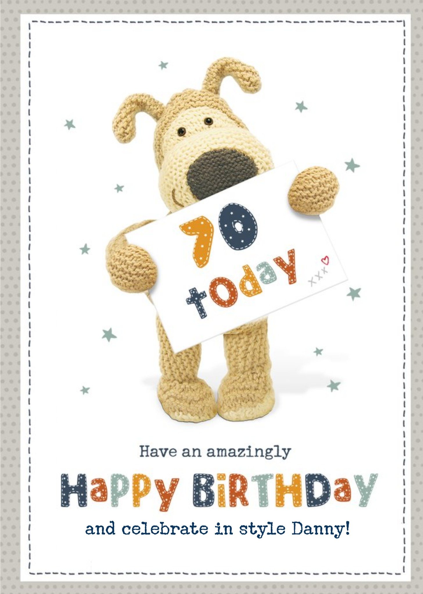 Boofle 70th Have An Amazingly Happy Birthday Card