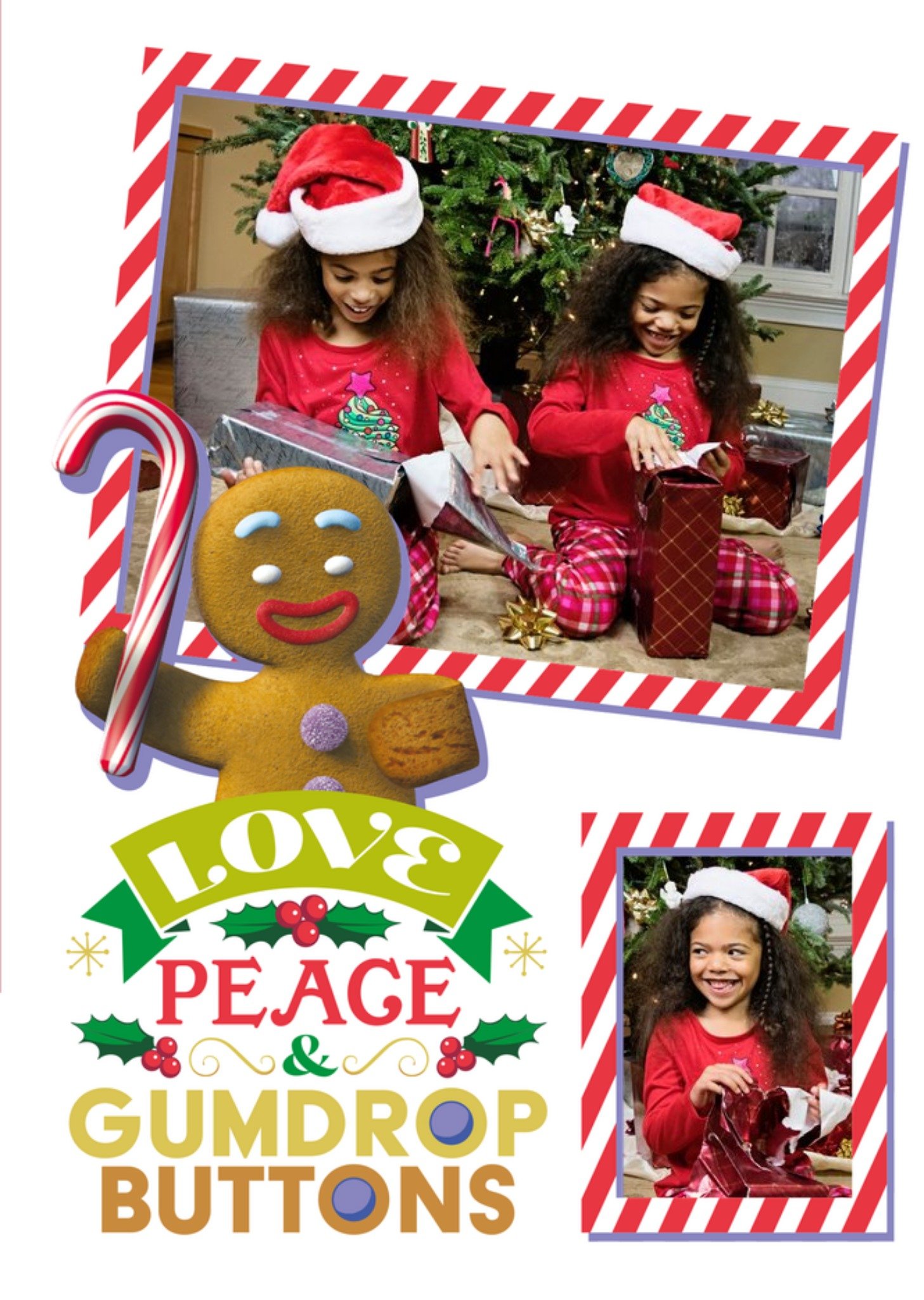 Moonpig Shrek Jingle Love Peace And Gumdrop Buttons Christmas Card