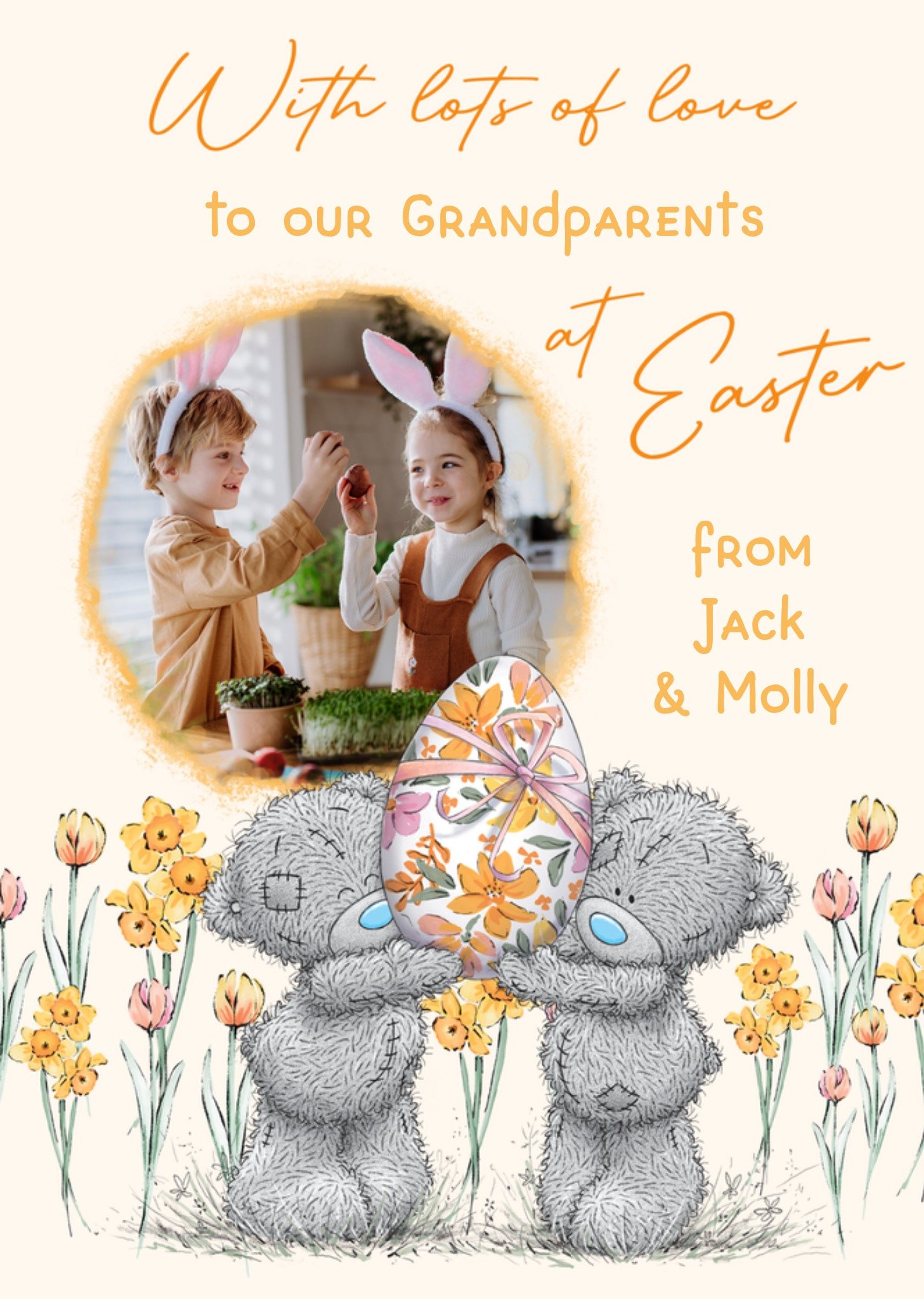 Moonpig Tatty Teddy Photo Upload Easter Card