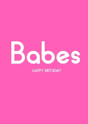 Streetgreets Modern Retro Typographic Birthday Girlfriend Slang Pink Card