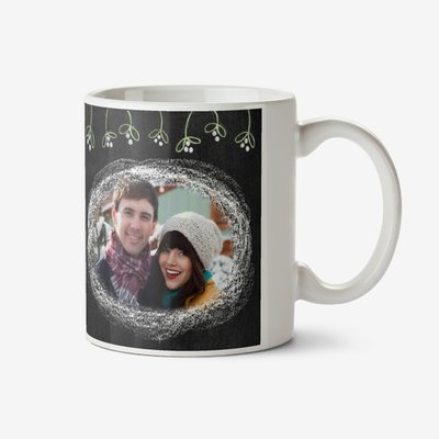 Christmas Mistletoe Chalk Personalised Mug