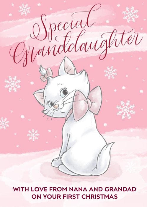 Disney Aristocats Granddaughter'S First Christmas Personalised Card