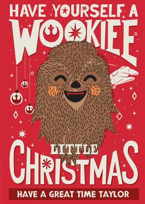 Disney Star Wars Chewbacca Wookiee Christmas Card
