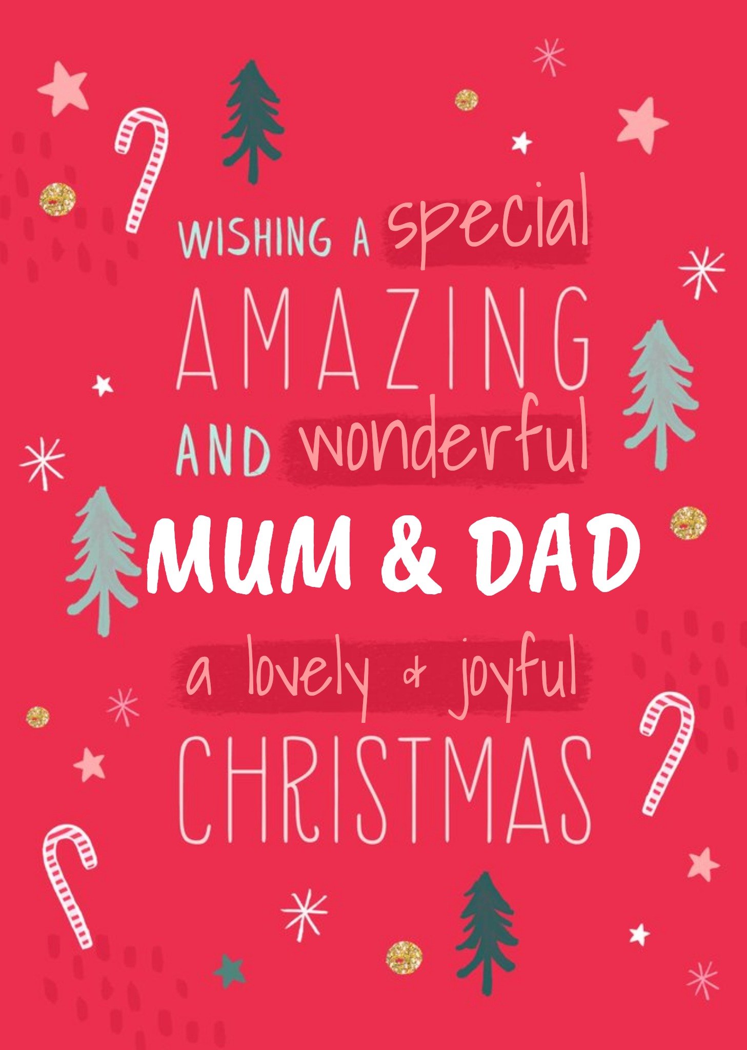 Moonpig Wishing You A Lovely And Joyful Christmas Mum And Dad Christmas Card