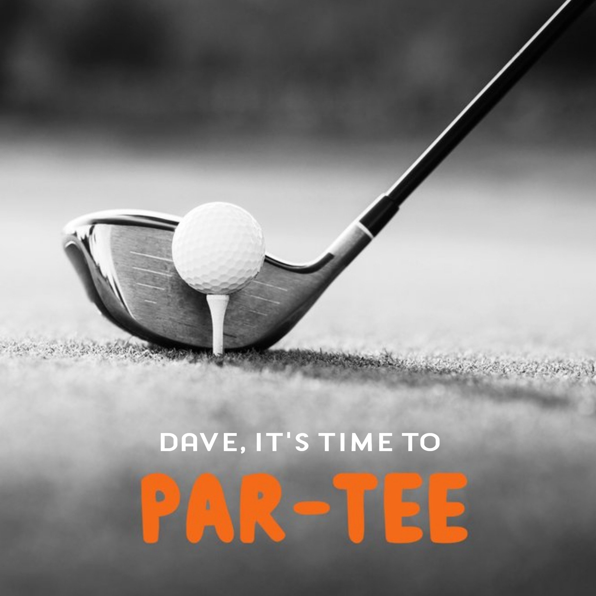 Moonpig Aperture Photographic Golf Club And Ball It's Time To Par-Tee Card