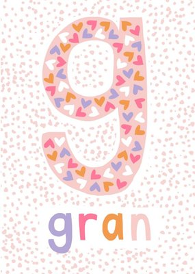 Party Popper G Gran Hearts Card