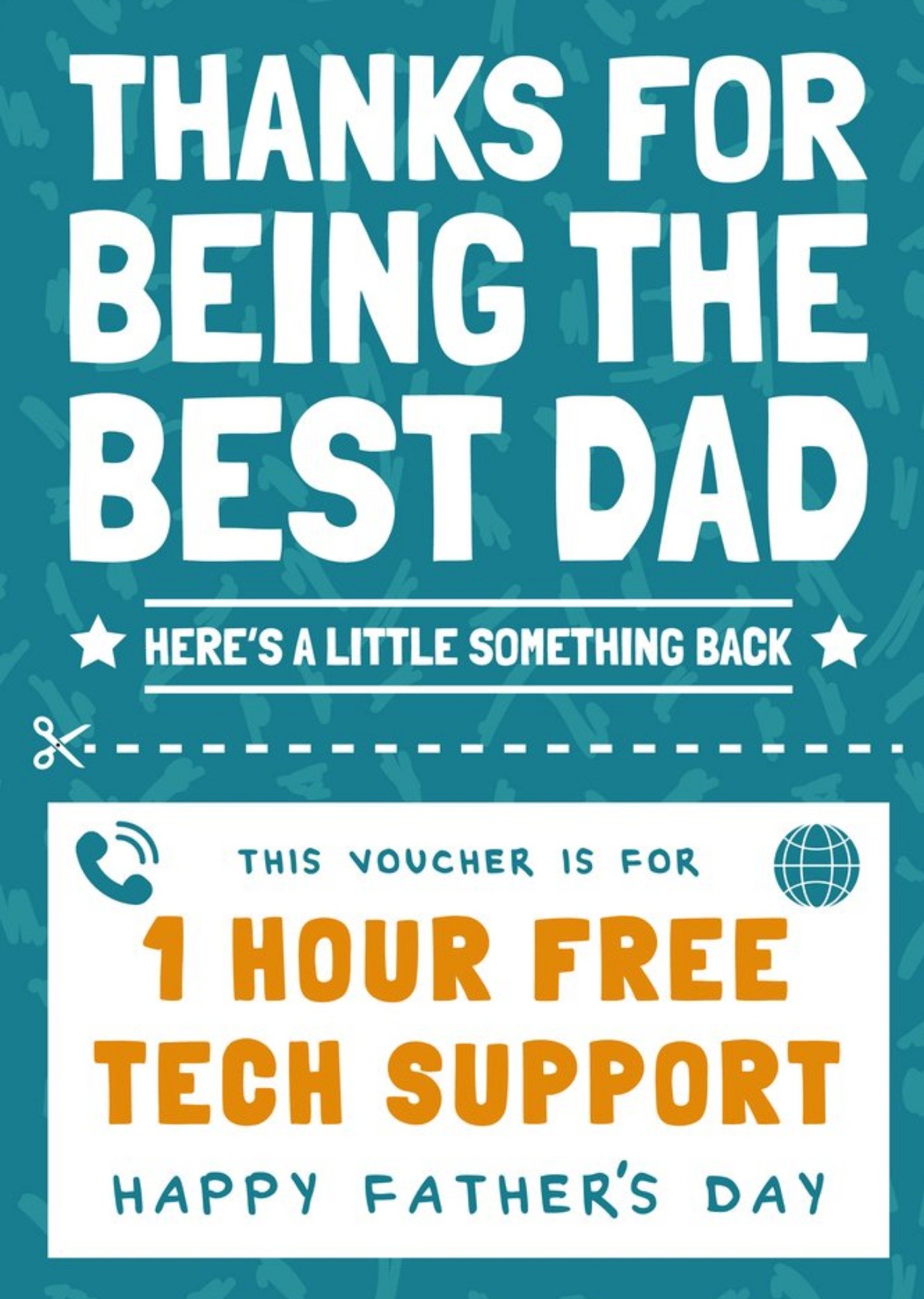 Moonpig Free Tech Support Voucher Funny Father's Day Card