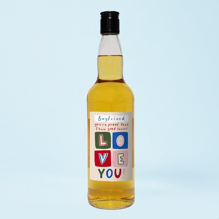 Personalised Love You Boyfriend Whisky 70cl