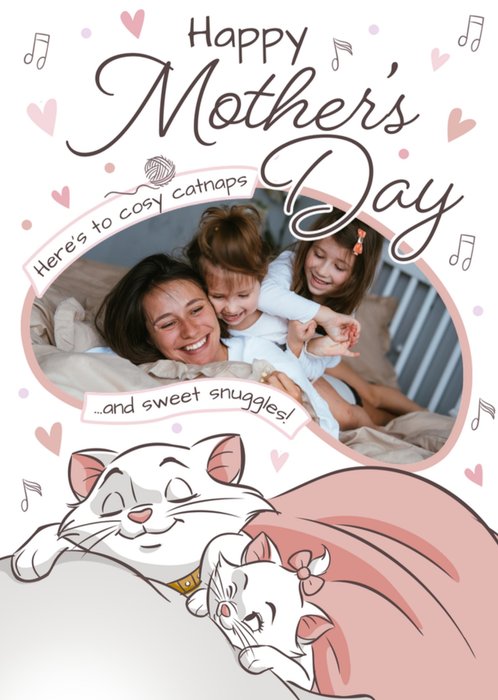 Disney Aristocats Photo Upload Mother's Day Card