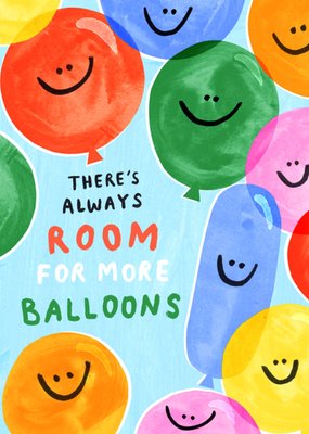 Room For More Balloons Illustrated Birthday Card
