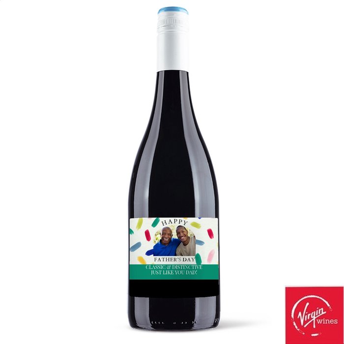 Personalised Happy Father's Day Red Wine 75cl