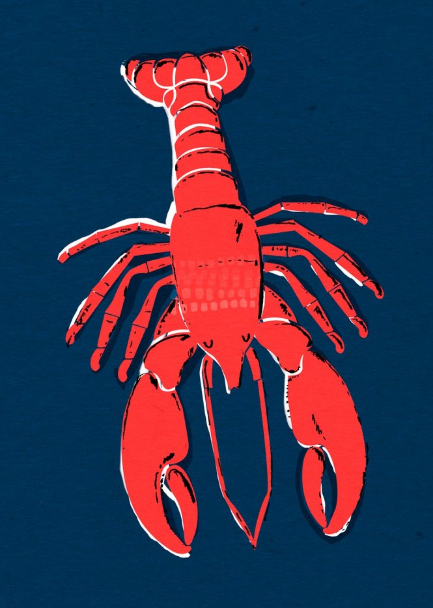 Moonpig Graphic Lobster Personalised Greetings Card