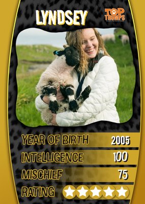 Top Trumps Photo Upload Birthday Card