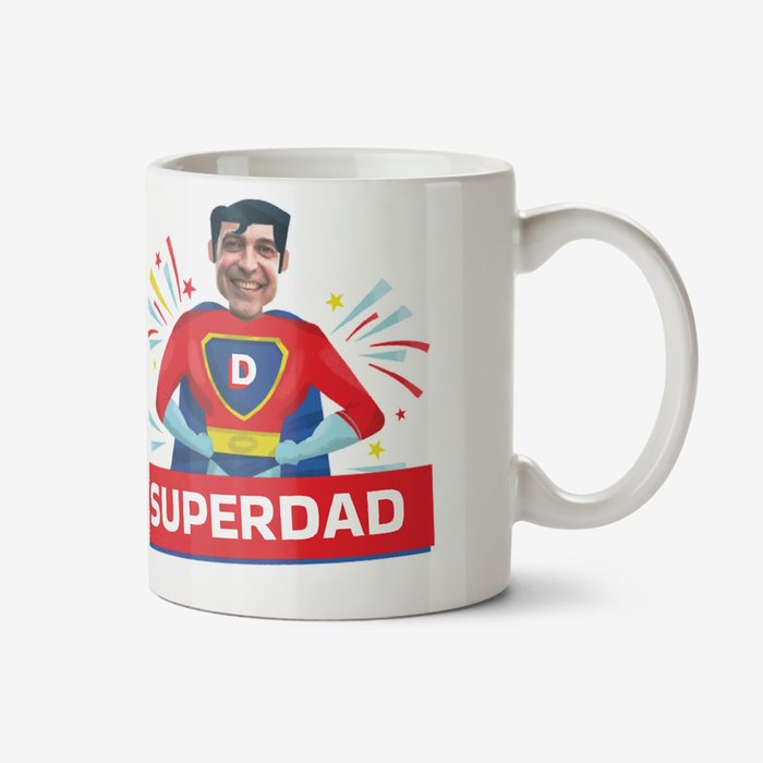 Typographic The Amazing Adventures of Superdad Photo Upload Mug