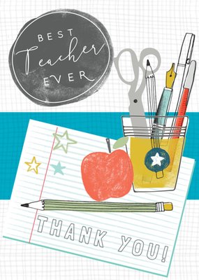 Best Teacher Ever Thank You Card
