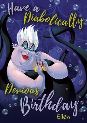 Disney Diabolically Devious Birthday Personalised Card