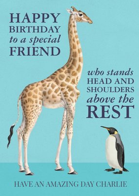 NHM Natural History Museum Head and shoulders above the rest Special Friend birthday card