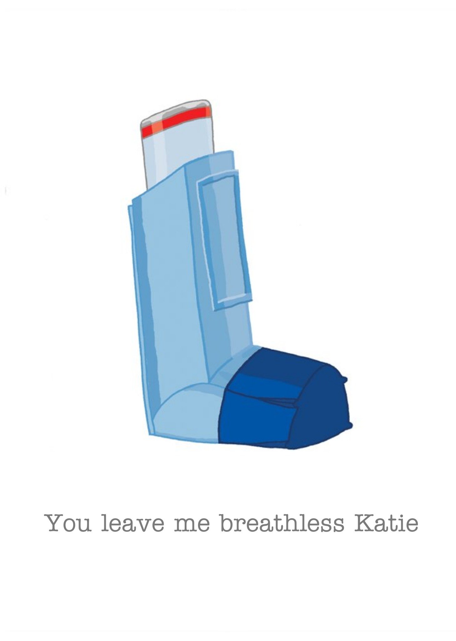 Moonpig You've Got Pen On Your Face Inhaler Asthma Personalised Funny Humour Card, Large