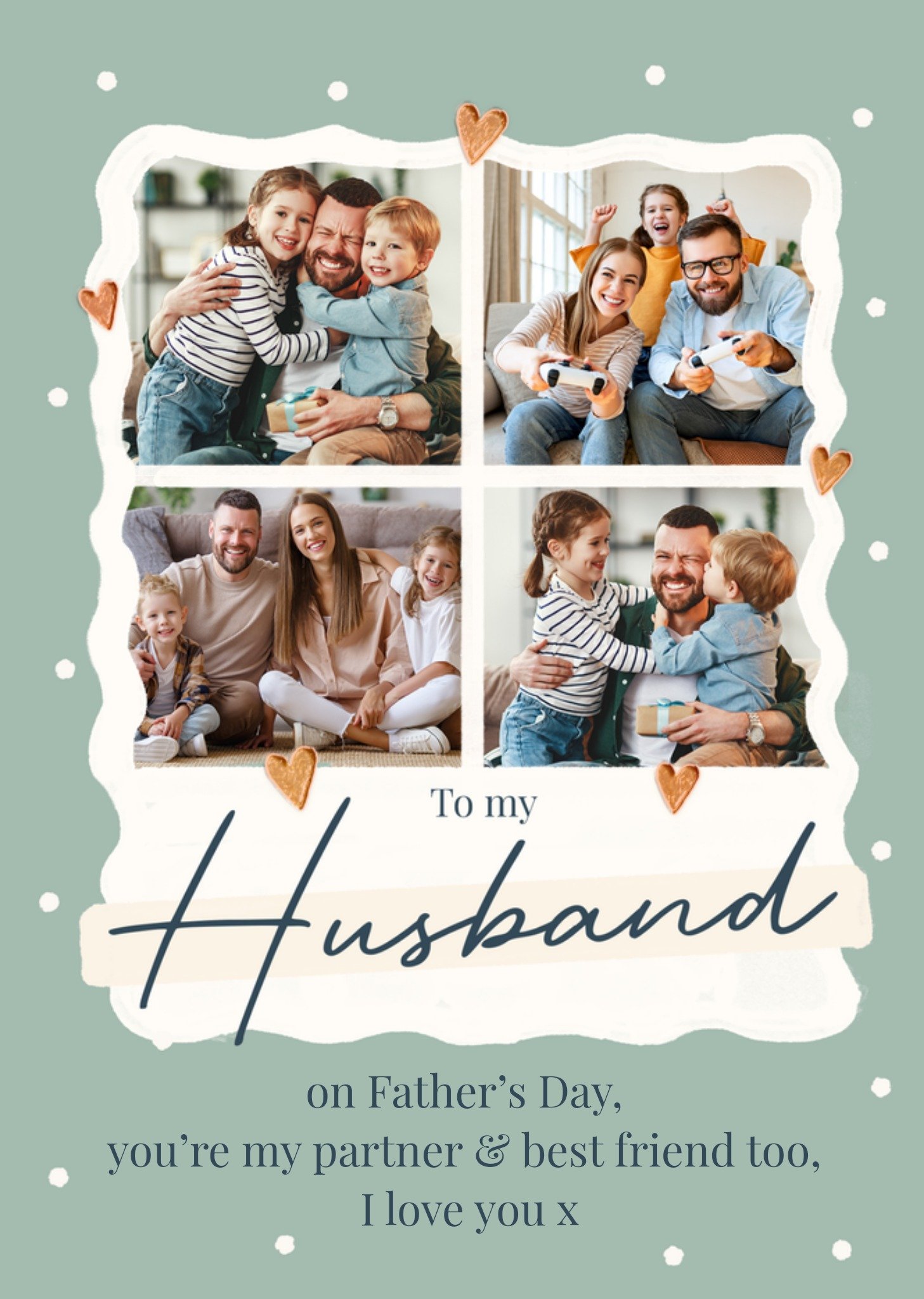 Moonpig To My Husband Photo Upload Father's Day Card