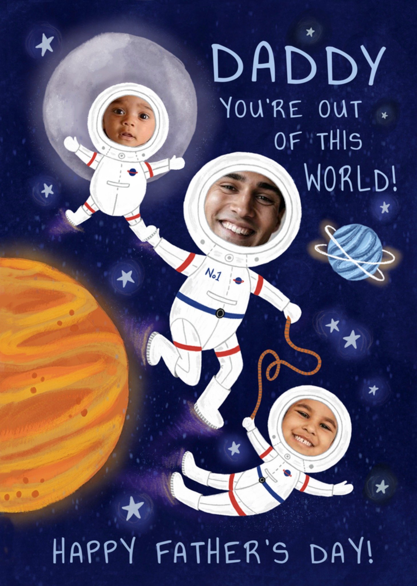 Moonpig Out Of This World Father's Day Photo Upload Card