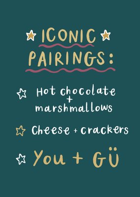 Iconic Pairings GU Desserts Typography Christmas Card