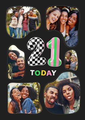 21 Today Photo Upload Birthday Card